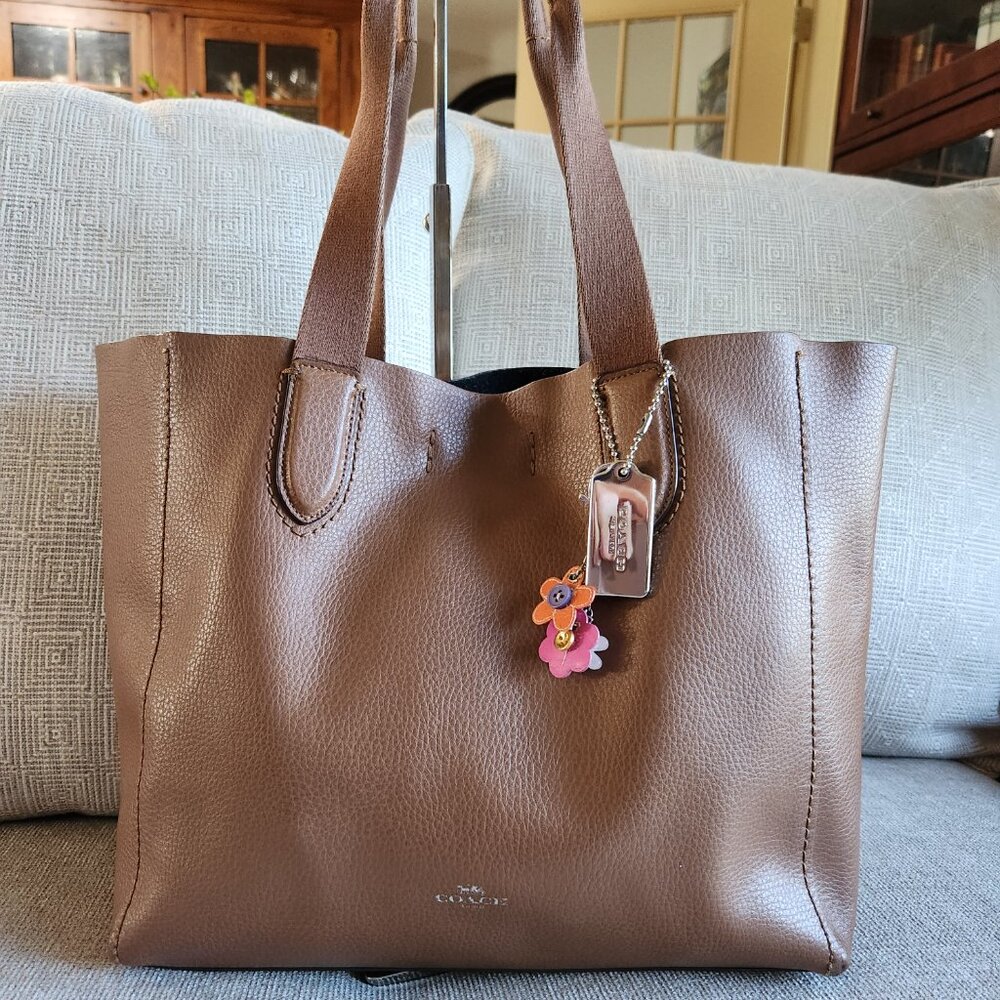 Classic! COACH pebble leather lightweight Derby tote bag F58660 - Picture 2 of 10